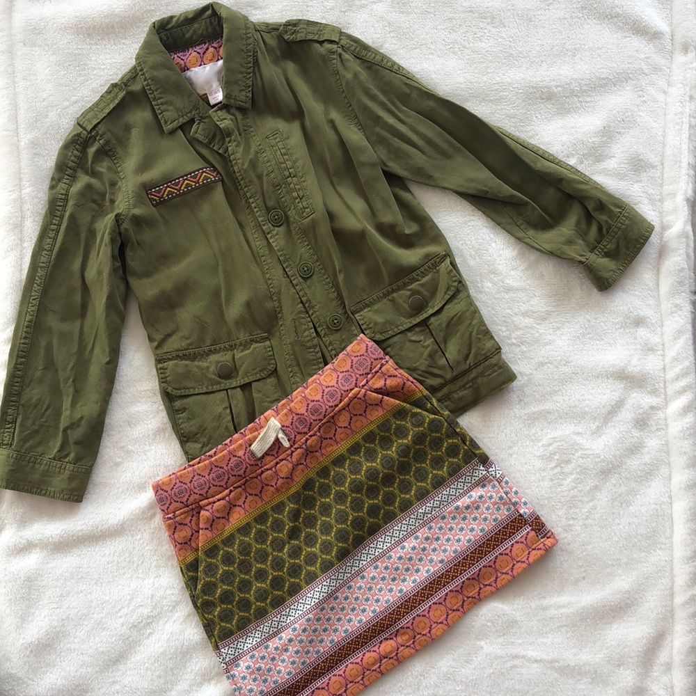 NWOT Utility Jacket and skirt set - Girls 4/5